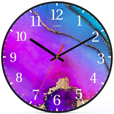 Wall Clock Decorative Purple color Battery Operated -LWHSWC30B-C47 (6622832787552)