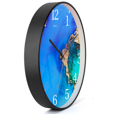 Wall Clock Decorative water Blue Battery Operated -LWHSWC30B-C49 (6622832853088)