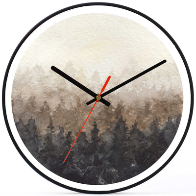 Wall Clock Decorative watercolors mountain Battery Operated -LWHSWC30B-C4 (6622831345760)