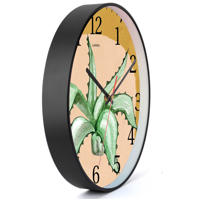 Wall Clock Decorative watercolo cactus Battery Operated -LWHSWC30B-C50 (6622832885856)