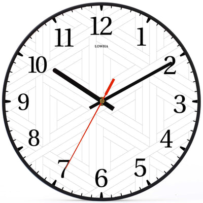 Wall Clock Decorative Triangles thin Battery Operated -LWHSWC30B-C67 (6622833442912)