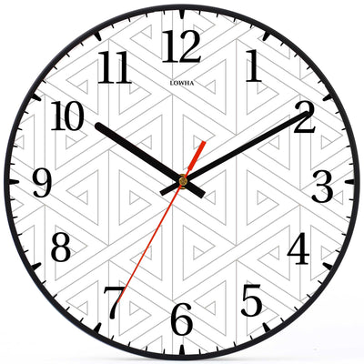 Wall Clock Decorative Triangles light Battery Operated -LWHSWC30B-C68 (6622833475680)