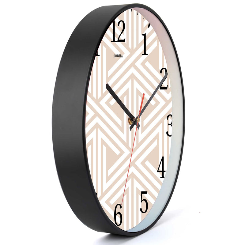 Wall Clock Decorative Triangles and lines Battery Operated -LWHSWC30B-C70 (6622833541216)