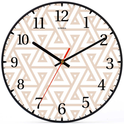 Wall Clock Decorative Triangles mix Battery Operated -LWHSWC30B-C73 (6622833639520)