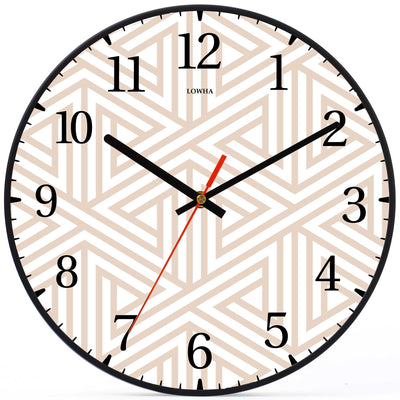 Wall Clock Decorative Triangles thin Battery Operated -LWHSWC30B-C76 (6622833737824)