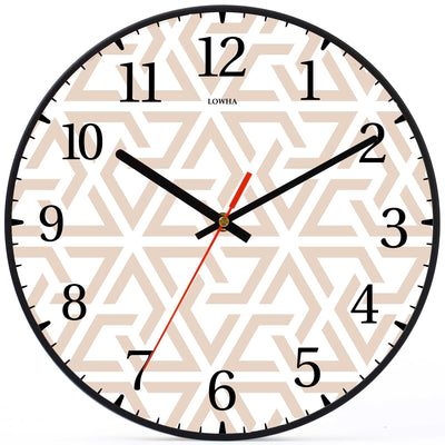 Wall Clock Decorative Triangles cut Battery Operated -LWHSWC30B-C78 (6622833803360)