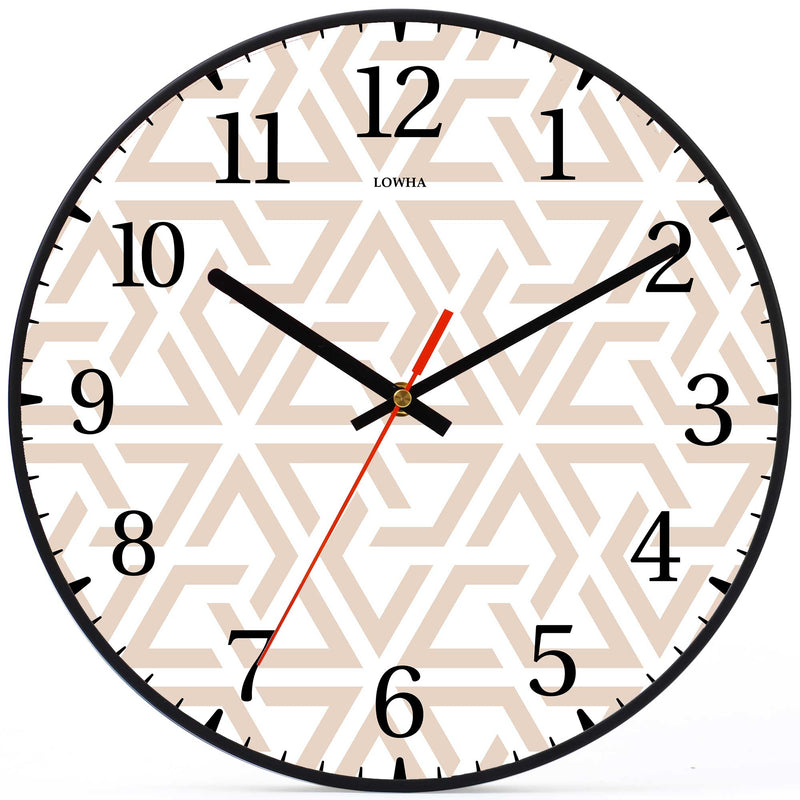 Wall Clock Decorative Triangles cut Battery Operated -LWHSWC30B-C78 (6622833803360)