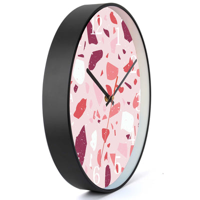 Wall Clock Decorative Terrazzo pink Battery Operated -LWHSWC30B-C85 (6622834032736)