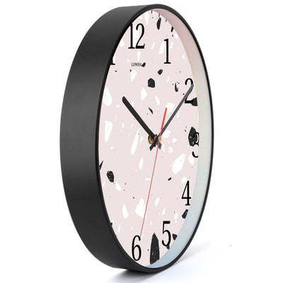 Wall Clock Decorative Terrazzo light pink Battery Operated -LWHSWC30B-C87 (6622834098272)