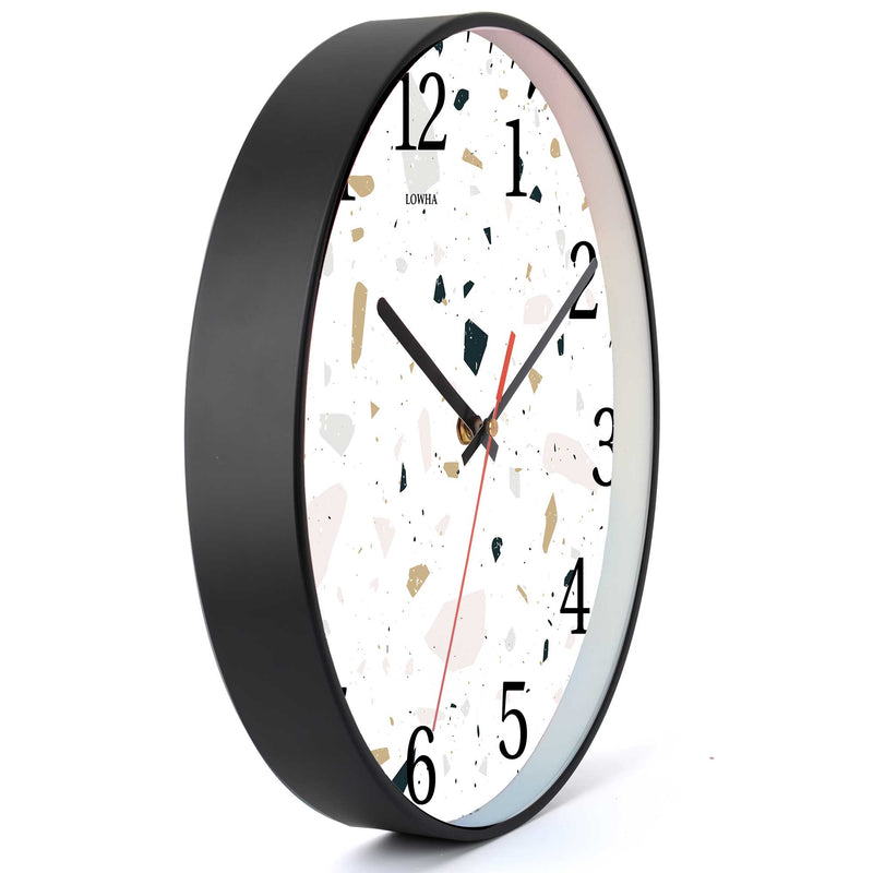 Wall Clock Decorative Terrazzo light Battery Operated -LWHSWC30B-C90 (6622834196576)