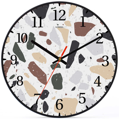 Wall Clock Decorative Terrazzo larder Battery Operated -LWHSWC30B-C91 (6622834229344)