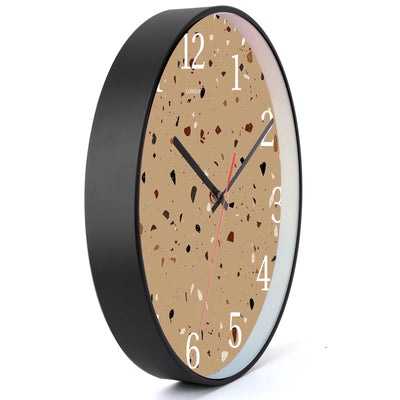 Wall Clock Decorative Terrazzo dark smaller Battery Operated -LWHSWC30B-C95 (6622834360416)