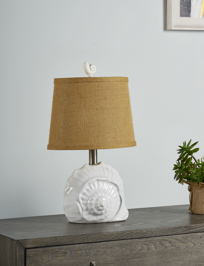 White Shell Table Lamp (6596262166624)
