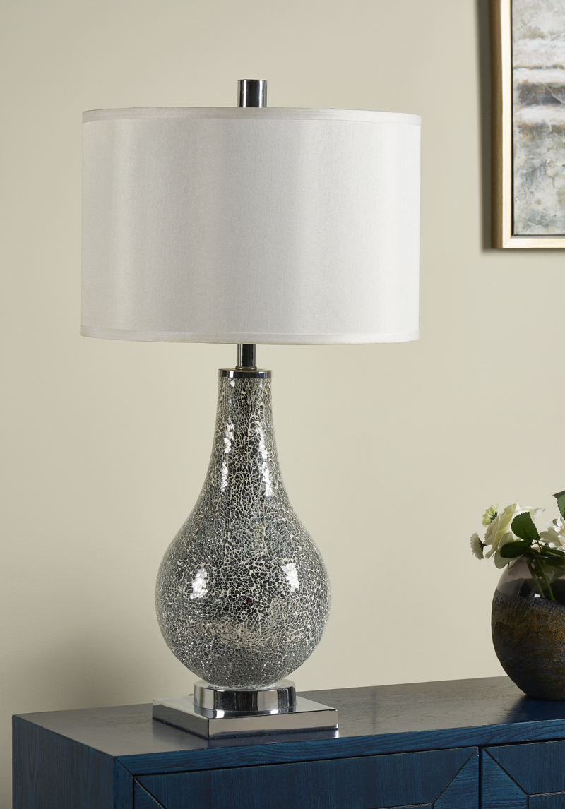 ASCOTT SILVER TABLE LAMP  32.5&
