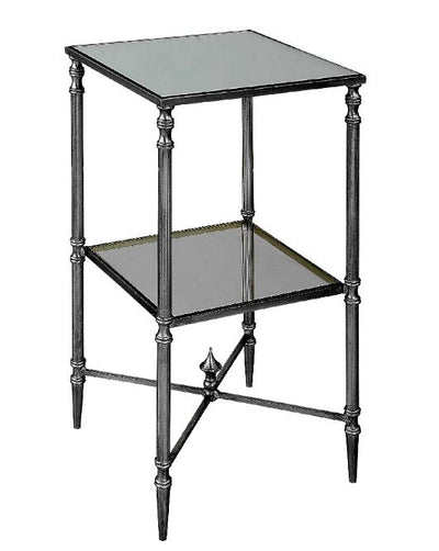 Henzler 33 W x 63 H x 33 D Silver Square Accent Table with Mirror Top