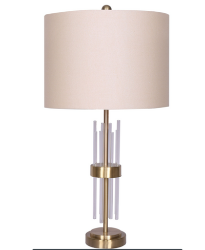 GLASS 26" ART DECO TABLE LAMP, GOLD (6569101164640)