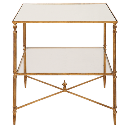 Henzler Gold Square Lamp Table (6639229272160)