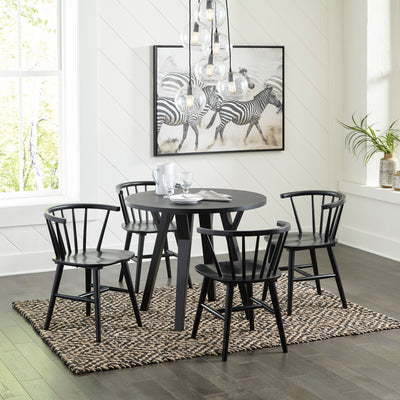 Grannen Black Dining Set (4 Chairs) (6646740090976)