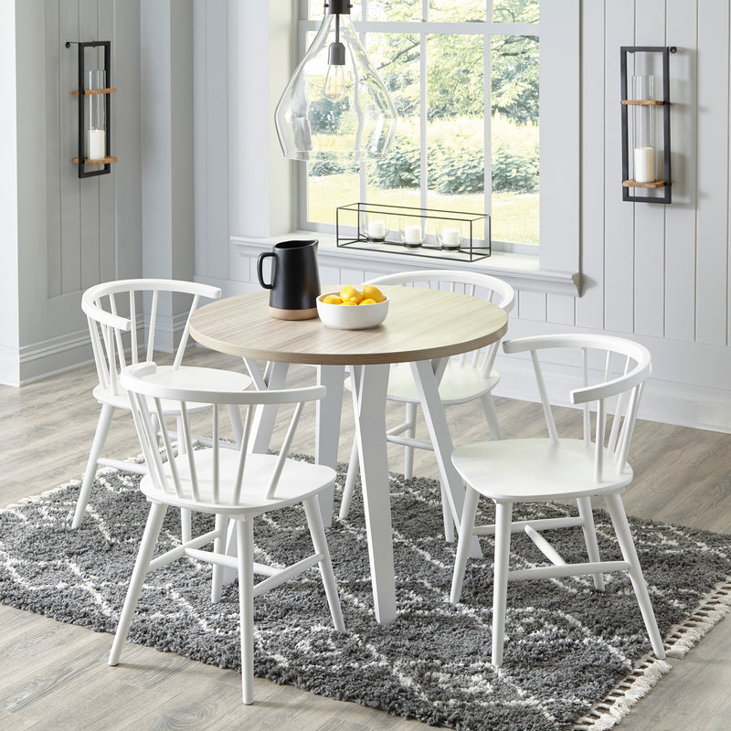 Grannen White Dining Set (4 Chairs) (6646740025440)