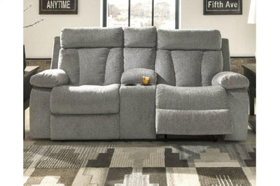 Mitchiner Double Recliner Loveseat With Console - Al Rugaib Furniture (2026029121632)