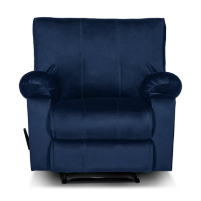 Classic Recliner Chair Upholstered with Controllable Back - Blue-H1C112303 (6613420703840)