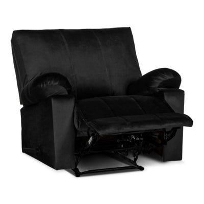 Classic Recliner Chair Upholstered with Controllable Back - Black-H1C112304 (6613420736608)