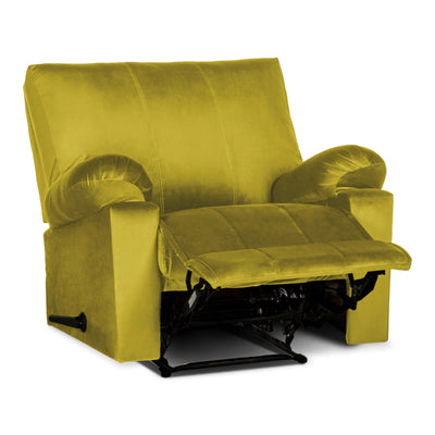 Classic Recliner Chair Upholstered with Controllable Back - Yellow-H1C112305 (6613420769376)