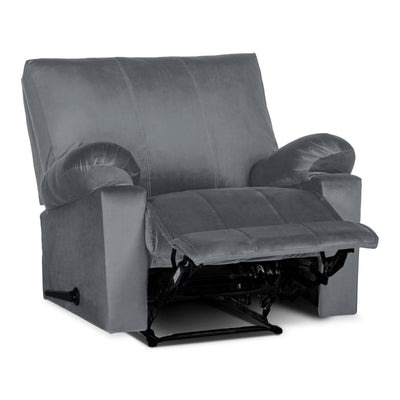 Classic Recliner Chair Upholstered with Controllable Back - Grey-H1C112313 (6613421031520)