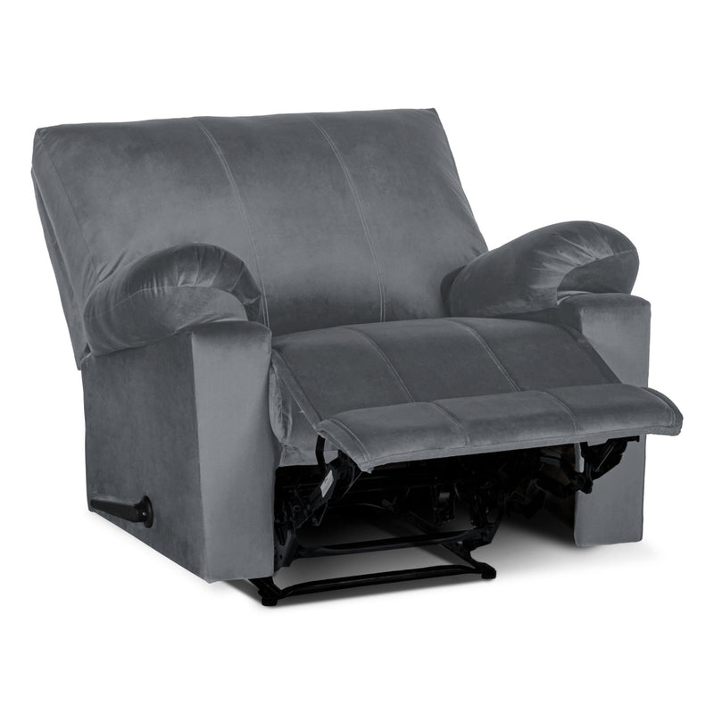 Classic Recliner Chair Upholstered with Controllable Back - Grey-H1C112313 (6613421031520)