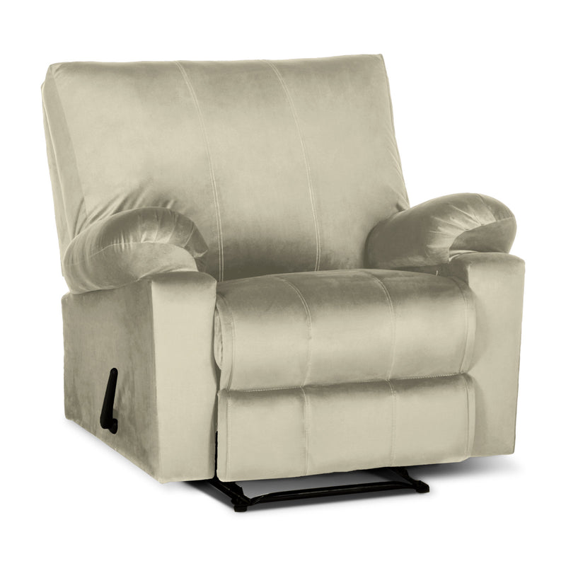 Classic Recliner Chair Upholstered with Controllable Back - Beige-H1C112308 (6613420867680)
