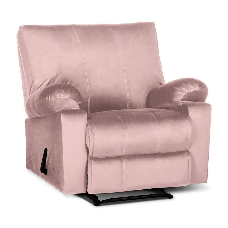 Classic Recliner Chair Upholstered with Controllable Back - Pink-H1C112312 (6613420998752)