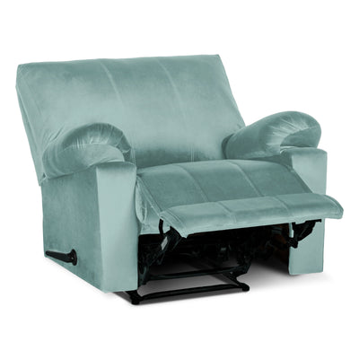 Classic Recliner Chair Upholstered with Controllable Back - Terquoise-H1C112309 (6613420900448)