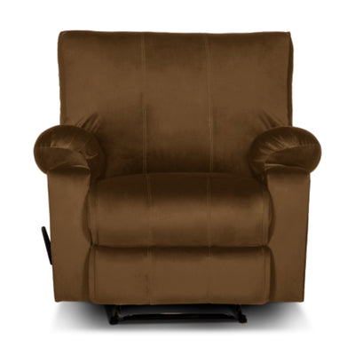 Classic Recliner Chair Upholstered with Controllable Back - Brown-H1C112307 (6613420834912)