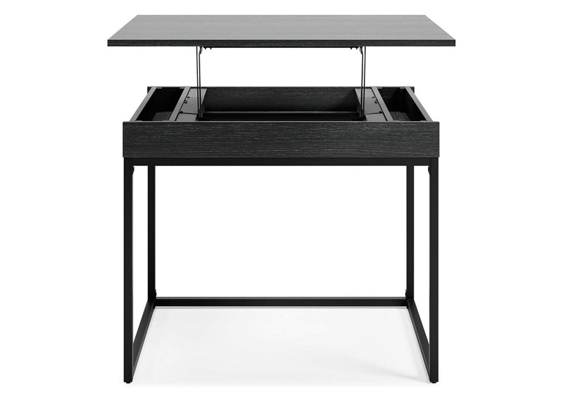Yarlow Black/Gray Home Office Lift Top Desk (6615675437152)