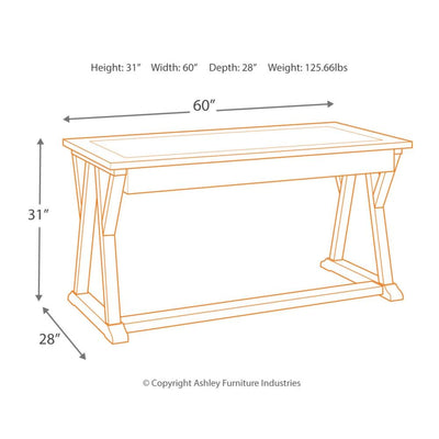 H642 - Jonileene Home Office Large Leg Desk - Al Rugaib Furniture (2275226386528)