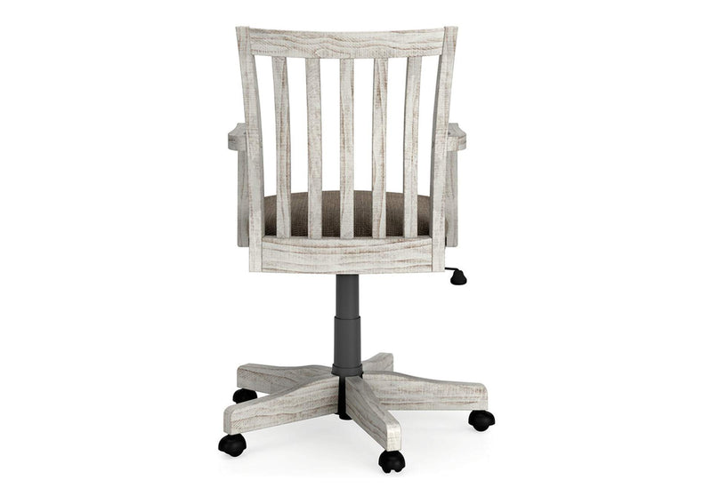 Havalance White,Brown/Beige Desk Chair (6615643783264)