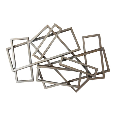 Metal Rectangles Wall Decor - Al Rugaib Furniture (4583156973664)