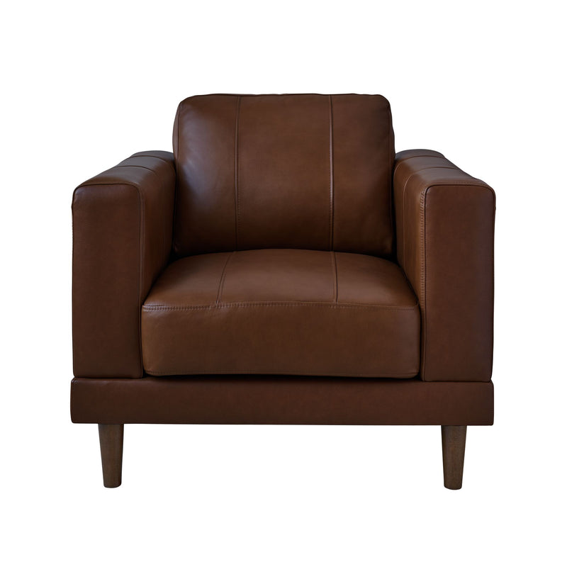 Hampton Leather Fiero Chestnut 1 Seater Chair