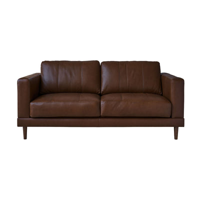 Hampton Leather Fiero Chestnut 3 Seater Sofa