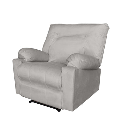 In House Rocking And Rotating Recliner Upholstered Chair with Controllable Back - Grey-906092-G (6613406744672)