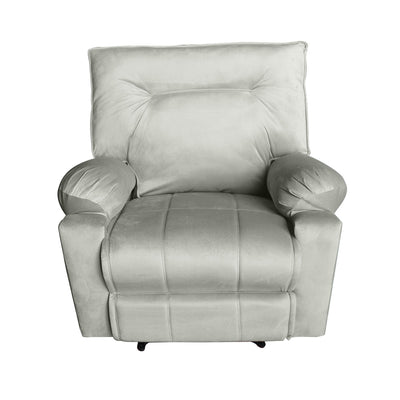 In House Rocking And Rotating Recliner Upholstered Chair with Controllable Back - Light Grey-906092-LG (6613406842976)