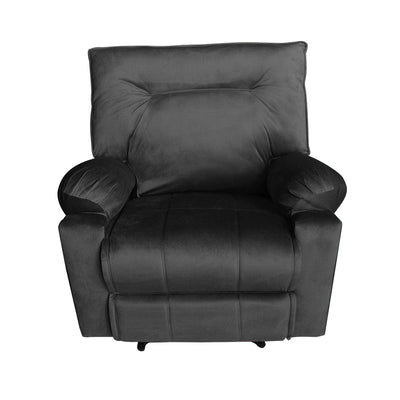 In House Classic Recliner Chair With Controllable Back - Black-906090-BL (6613405499488)