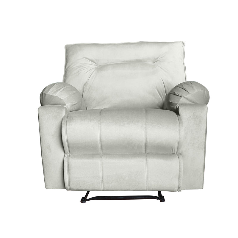 In House Rocking And Rotating Recliner Upholstered Chair with Controllable Back - Light Grey-906092-LG (6613406842976)
