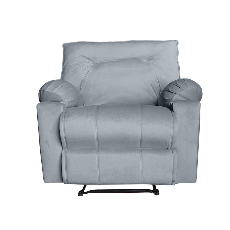 In House Recliner Rocking Chair With Controllable Back - Silver Grey-906091-SB (6613406122080)