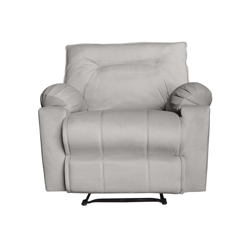 In House Rocking And Rotating Recliner Upholstered Chair with Controllable Back - Grey-906092-G (6613406744672)