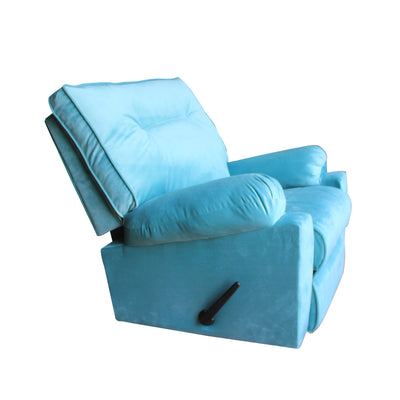 In House Rocking And Rotating Recliner Upholstered Chair with Controllable Back - Turquoise-906092-TU (6613406711904)
