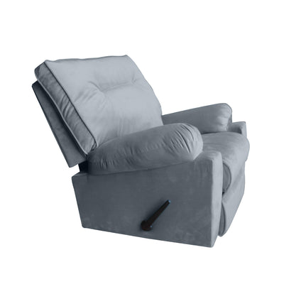 In House Rocking And Rotating Recliner Upholstered Chair with Controllable Back - Silver Grey-906092-SB (6613406613600)