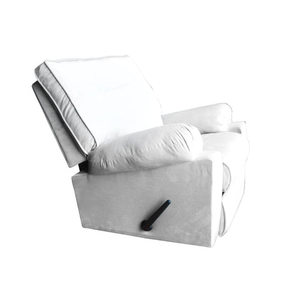 In House Recliner Rocking Chair With Controllable Back - White-906091-W (6613406253152)