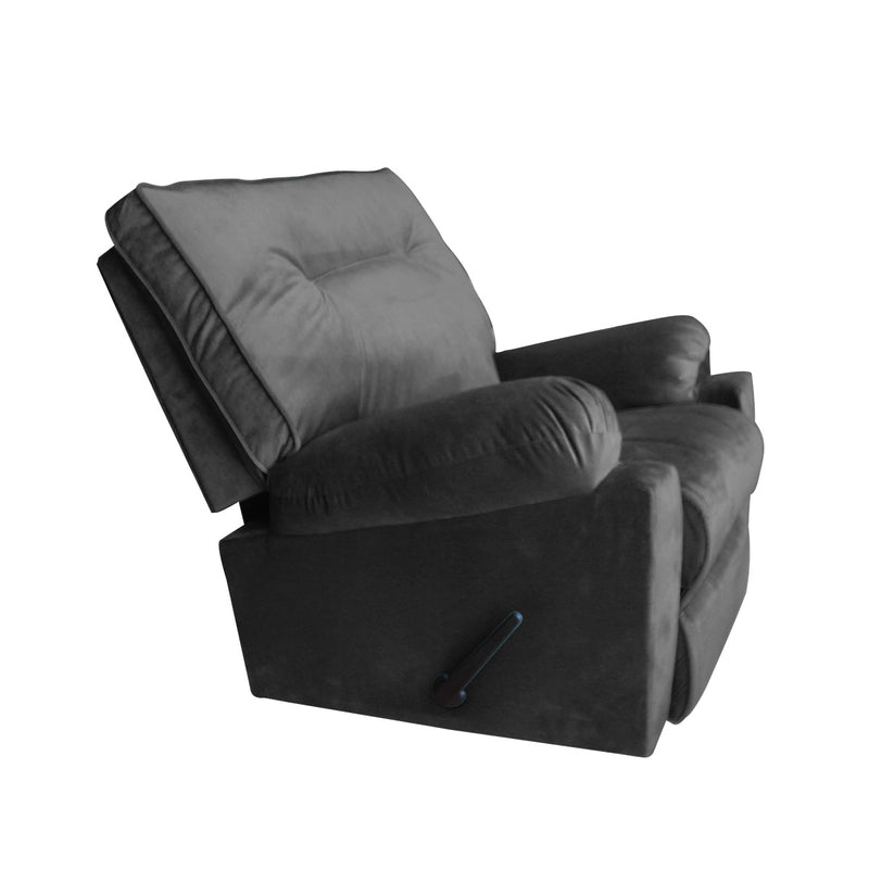 In House Recliner Rocking Chair With Controllable Back - Black-906091-BL (6613405991008)