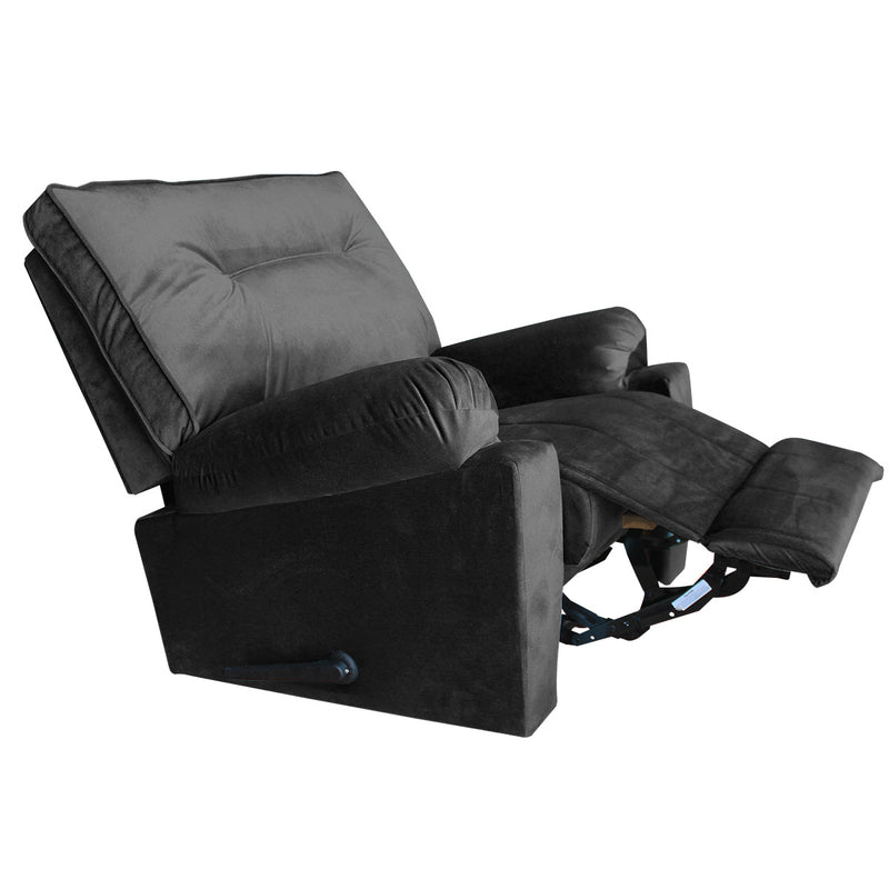 In House Recliner Rocking Chair With Controllable Back - Black-906091-BL (6613405991008)